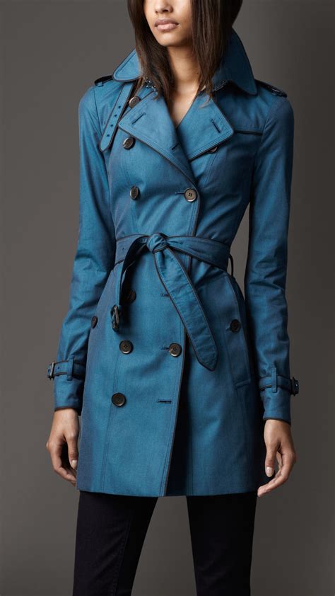 burberry blue trench coat|burberry trench coat clearance.